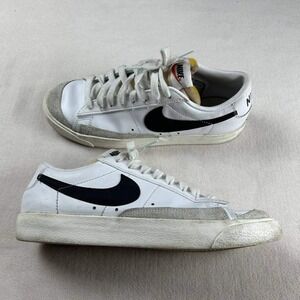 Nike Blazer Low Vintage White‎ Black Suede Men's Size 7 DA6364 101